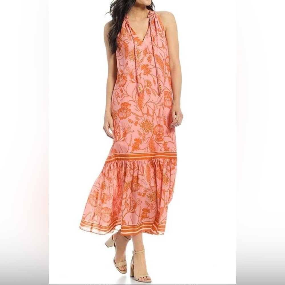 ANTONIO MELANI Pink Sleeveless Gathered Dress